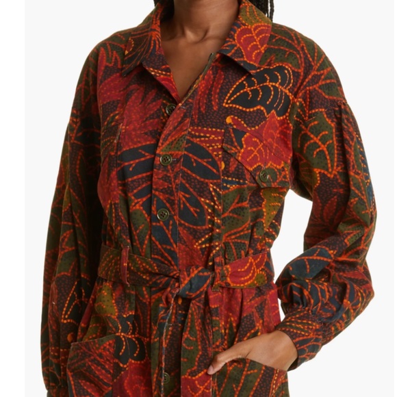 NWT $240 FARM Rio Rainforest Long Sleeve Cotton Jumpsuit in size XS! - Picture 5 of 7